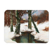 Winterlandschaft mit zunehmendem Mond Magnet (Horizontal)