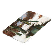 Winterlandschaft mit zunehmendem Mond Magnet (Linke Seite)
