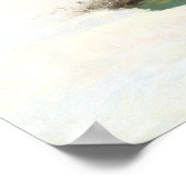 Winterlandschaft mit zunehmendem Mond Poster (Ecke)