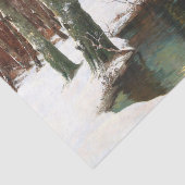 Winterlandschaft mit zunehmendem Mond Seidenpapier (Ausschnitt)