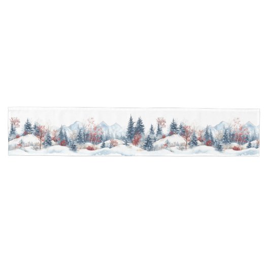 Winterlandschaft Mittelgroßer Tischläufer (Horizontal)