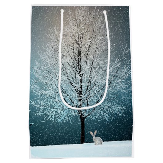 Winterlandschaft Mittlere Geschenktüte (Rückseite)