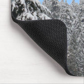 Winterlandschaft Mousepad Schneewaldgeschenke (Ecke)