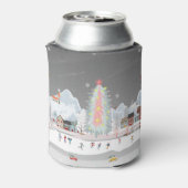 Winterlandschaft: Nachtdorf-Feiern. Dosenkühler (Kanne Rückseite)
