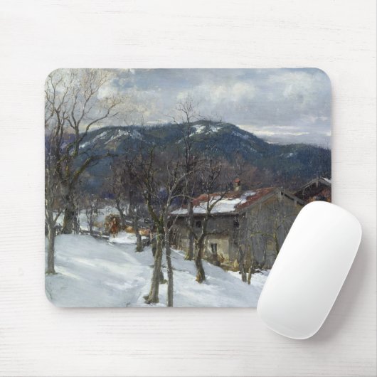 Winterlandschaft nahe Kutterling, 1899 Mousepad (Mit Mouse)