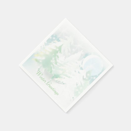 Winterlandschaft Napkins Serviette (Ecke)