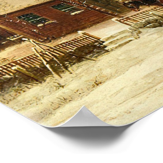 Winterlandschaft, New Haven, Connecticut Poster (Ecke)