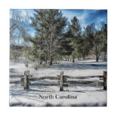 Winterlandschaft North Carolina Fliese (Vorderseite)