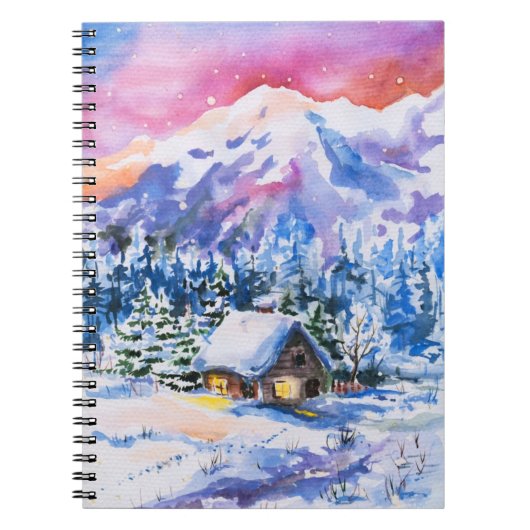 Winterlandschaft Notizblock (Vorderseite)