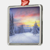 Winterlandschaft Ornament Aus Metall (Links)