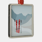 Winterlandschaft Ornament Aus Metall (Rechts)