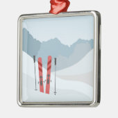 Winterlandschaft Ornament Aus Metall (Links)