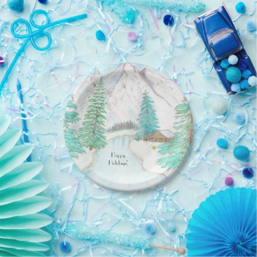 Winterlandschaft Pappteller (Party)