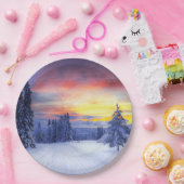 Winterlandschaft Pappteller (Party)