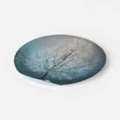 Winterlandschaft Pappteller (Schrägansicht)