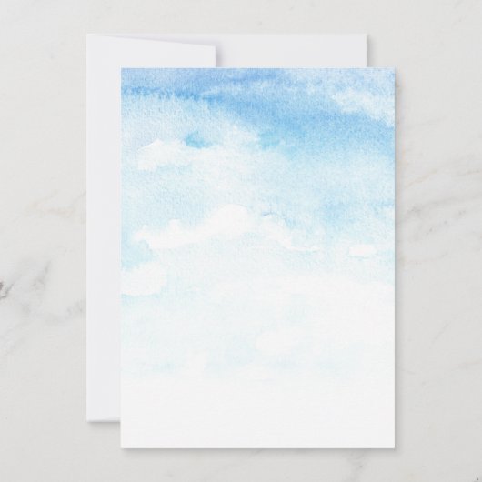 Winterlandschaft Pinecone Wasserfarbe Save the Dat (Rückseite)