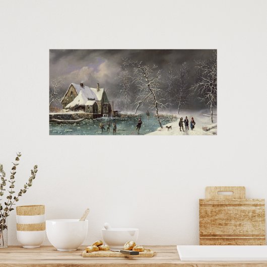 Winterlandschaft Poster (Küche)