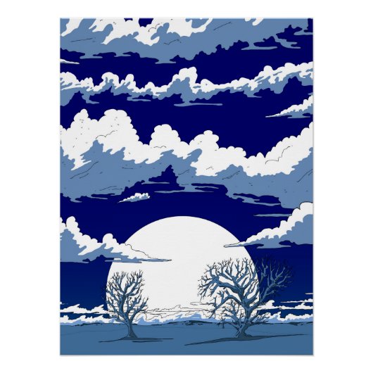 Winterlandschaft Poster (Vorderseite)