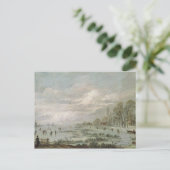 Winterlandschaft Postkarte (Stehend Vorderseite)