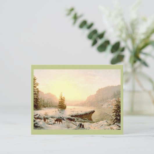Winterlandschaft Postkarte (Stehend Vorderseite)