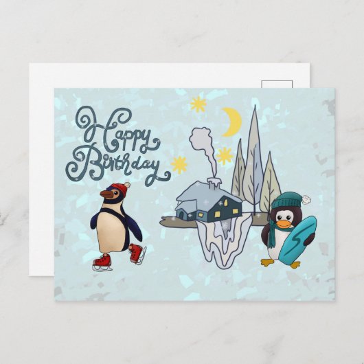 Winterlandschaft Postkarte (Vorne/Hinten)