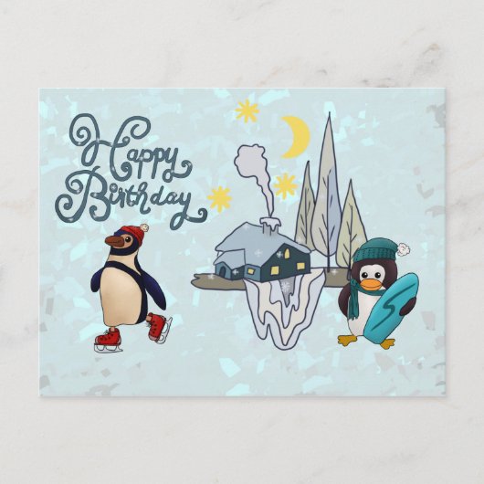 Winterlandschaft Postkarte (Vorderseite)