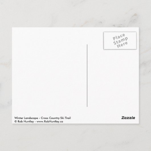 Winterlandschaft - Postkarte (Rückseite)