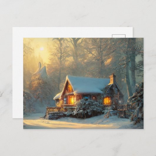 Winterlandschaft Postkarte (Vorne/Hinten)