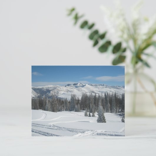 Winterlandschaft Postkarte (Stehend Vorderseite)