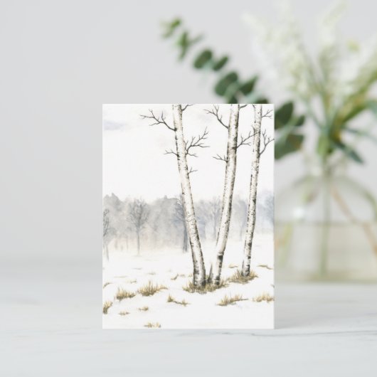 Winterlandschaft Postkarte (Stehend Vorderseite)