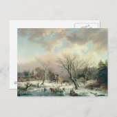 Winterlandschaft Postkarte (Vorne/Hinten)