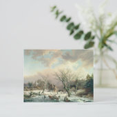 Winterlandschaft Postkarte (Stehend Vorderseite)