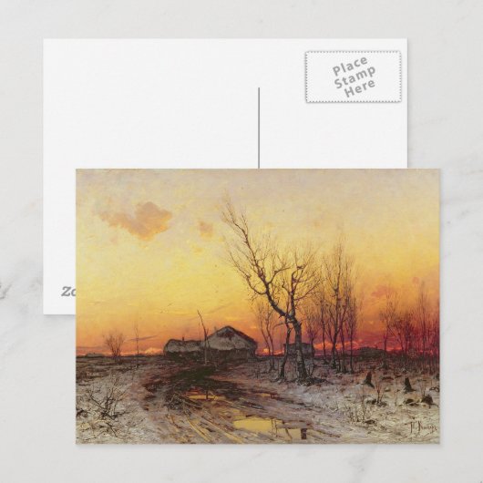 Winterlandschaft Postkarte (Vorne/Hinten)