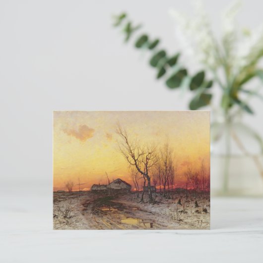 Winterlandschaft Postkarte (Stehend Vorderseite)