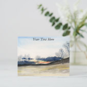 Winterlandschaft Postkarte (Stehend Vorderseite)