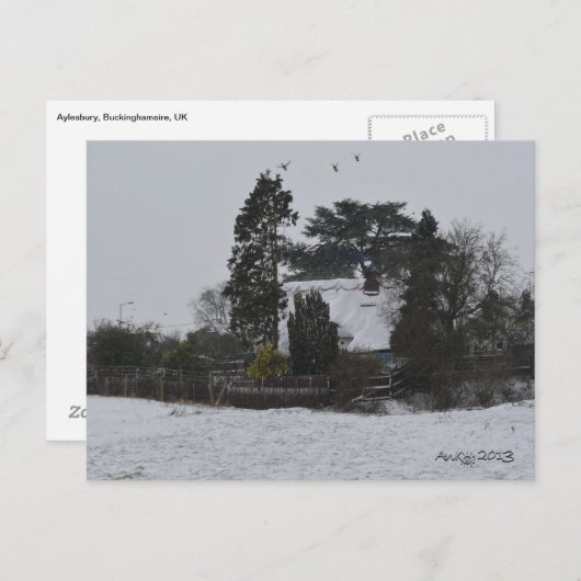 Winterlandschaft Postkarte (Vorne/Hinten)