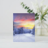Winterlandschaft Postkarte (Stehend Vorderseite)