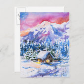 Winterlandschaft Postkarte (Vorne/Hinten)
