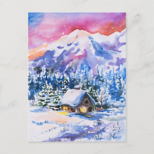 Winterlandschaft Postkarte (Vorderseite)