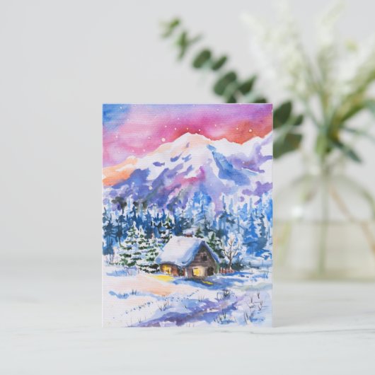 Winterlandschaft Postkarte (Stehend Vorderseite)