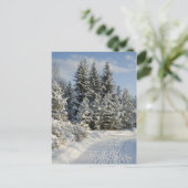 Winterlandschaft Postkarte (Stehend Vorderseite)