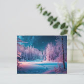 Winterlandschaft Postkarte (Stehend Vorderseite)