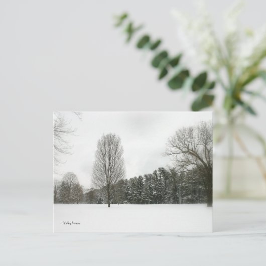 Winterlandschaft Postkarte (Stehend Vorderseite)