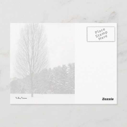 Winterlandschaft Postkarte (Rückseite)