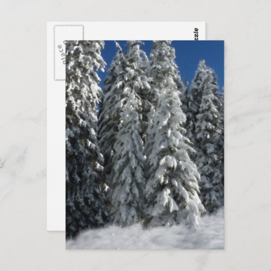 Winterlandschaft Postkarte (Vorne/Hinten)