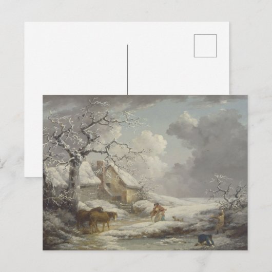 Winterlandschaft Postkarte (Vorne/Hinten)