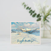 Winterlandschaft Postkarte (Stehend Vorderseite)