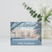 Winterlandschaft Postkarte (Stehend Vorderseite)