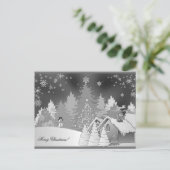 Winterlandschaft Postkarte (Stehend Vorderseite)