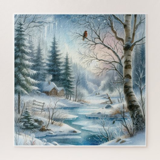Winterlandschaft-Puzzle Puzzle (Vertikal)